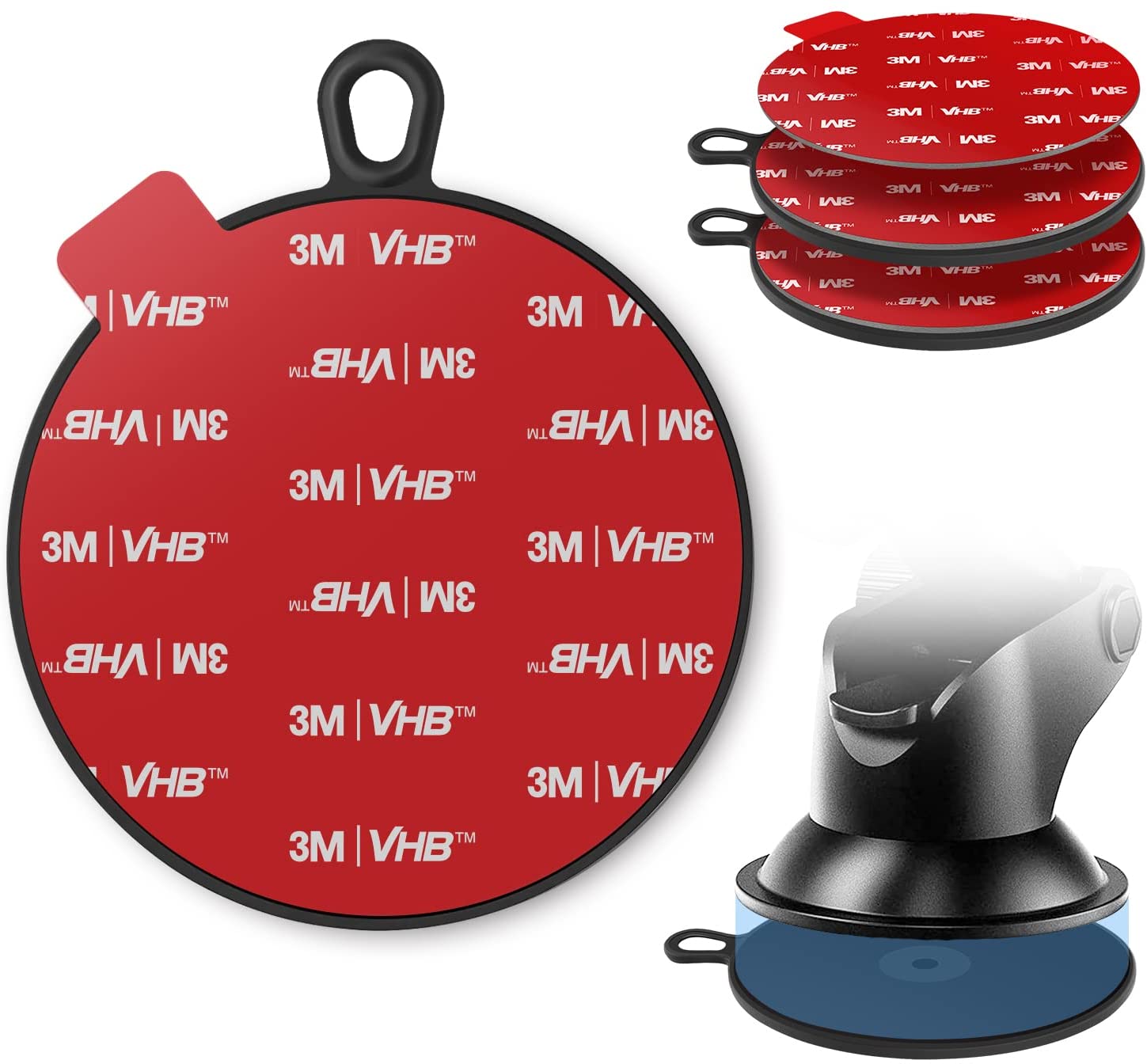 Dashboard Pad Mounting Disk For Suction Cup, Large Plastic 3M Extra