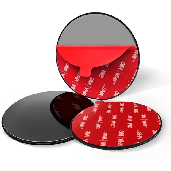 Dashboard Pad Mounting Disk for Suction Cup Phone Mount, 3.2" (82mm) 3M Car Sticky Base Plate for Phone Holder, Dash Mount, GPS Holder - Flexible & Heat-Resistant, for Flat & Curved Surface [3 PACK]