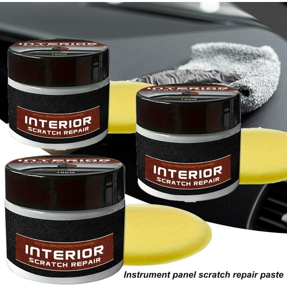 Dashboard Restorer For Car Interior - Portable Scratch Repair Wax Plastic Restorer For Cars,Car Plastic Interior Scratch Remover,Car Interior Scratch Remover Natural Safe For All Vehicles