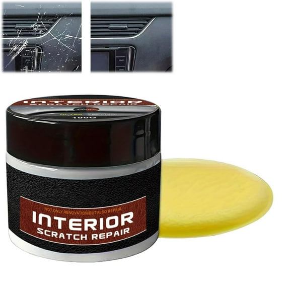 Dashboard Restorer for Car Interior, Uv Protection Scratch Repair Kit, 100g, Portable Scratch Repair Wax for Vehicle Parts, Interior Dashboard Restorer and Protector 1PCS