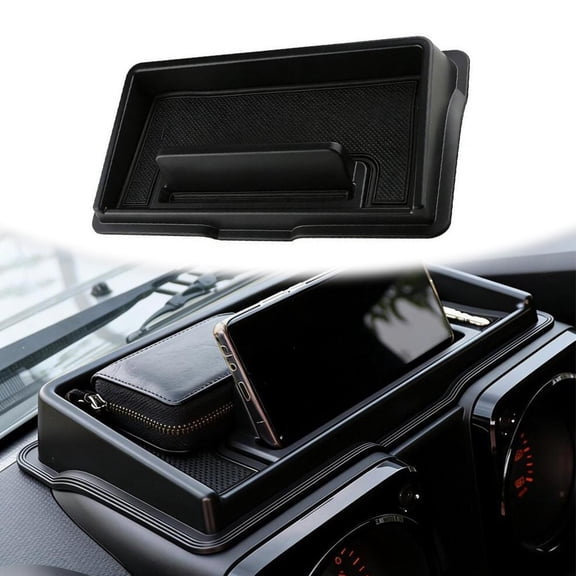 Dashboard Storage Box For 2019-2020 For Suzuki For Jimny Car Console Organizer Tray With Phone Holder Non-Slip Mat Interior Accessories Auto Storage Solution