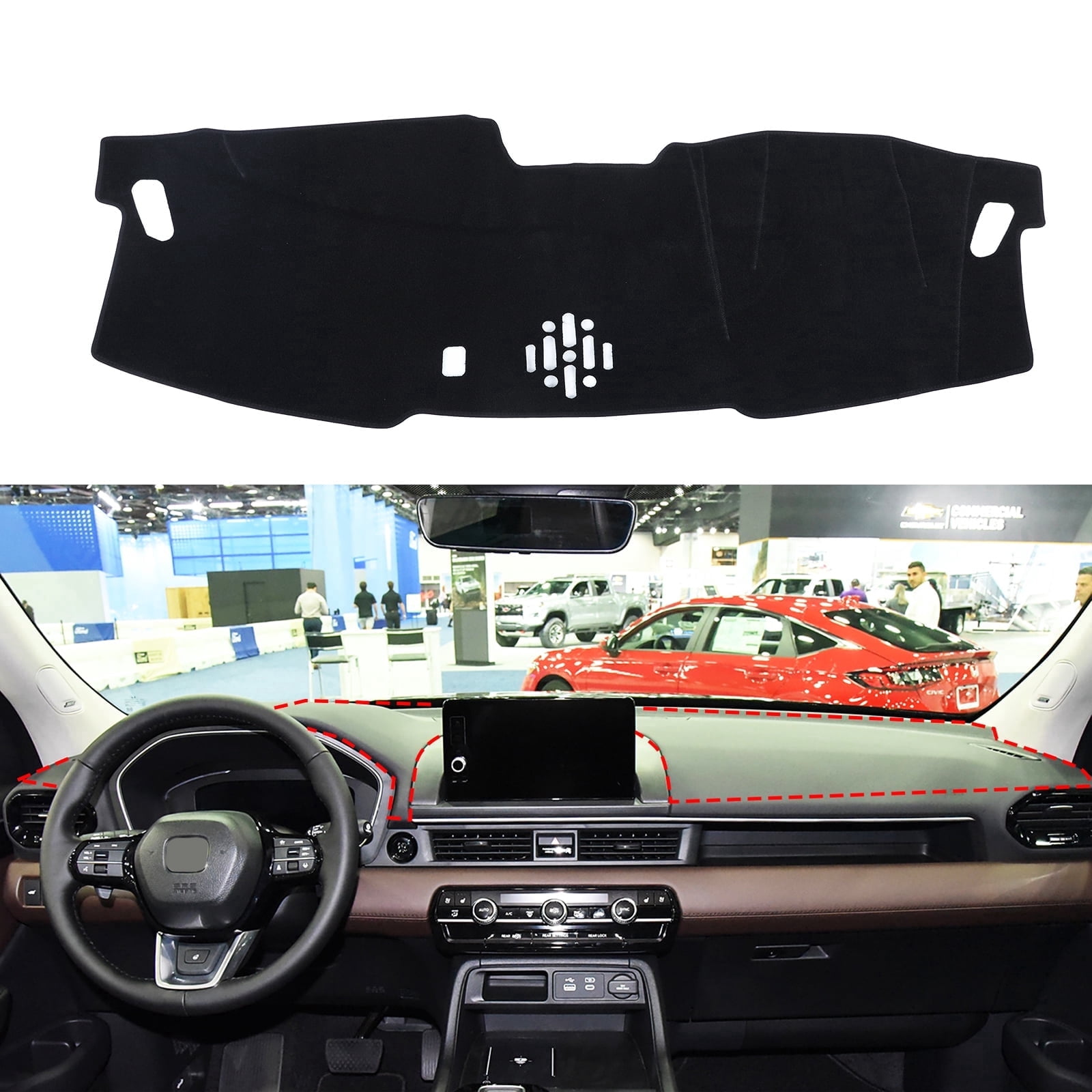 Dashboard Sun Protection Mat for Honda Pilot 2023 2024(Left Peptide) ，Sun pads, Protective pads against UV rays