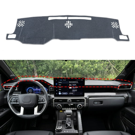 Dashboard Sunscreen Mats for Toyota Tacoma 2024(Left),Sunscreen mats for UV protection(black)