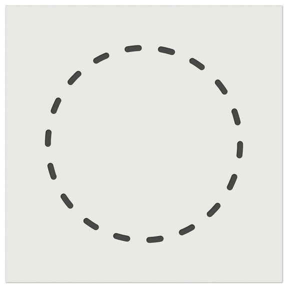 Dashed Circle Outline DIY Cookie Wall Craft Stencil - 3.5 Inch