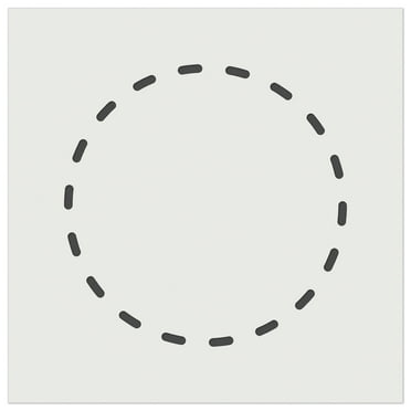 Dashed Circle Outline DIY Cookie Wall Craft Stencil - 5.5 Inch