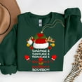 thumbnail image 1 of Dasher Dancer Prancer & Bourbon Christmas Holiday Reindeer – T-Shirt, Hoodie & Sweatshirt – Festive Apparel – Holiday, 1 of 6
