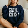 thumbnail image 1 of Dasher Dancer Prancer & Bourbon – T-Shirt, Hoodie & Sweatshirt – Christmas Reindeer Theme – Holiday Gathering Apparel, 1 of 6