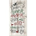 thumbnail image 1 of Dasher Dancer Prancer Rudolph Rustic Wood Wall Sign 9x18, 1 of 1