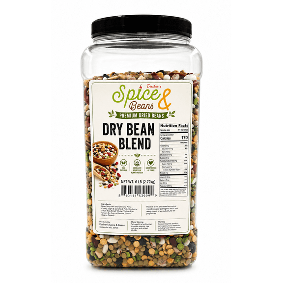 Dasher's Spice & Beans Dry Bean Blend | Made In America | 6 lb Container