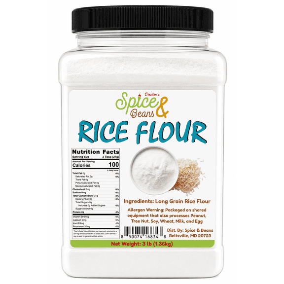 Rice Flour | by Dasher's Spice & Beans Rice Flour | 3 lb