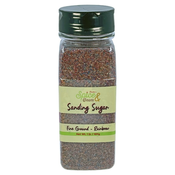 Dasher's Spice & Beans Sanding Sugar | 1 lb Container | Made in USA | Rainbow