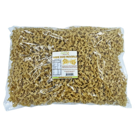 Dasher's Spice & Beans Wide Egg Noodle Pasta | 100% Durum Semolina Flour | Made in America | 5 lb.