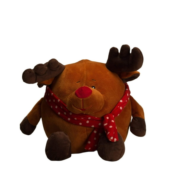Dasher the 10 inch Round Reindeer Xmas Stuffed Animal