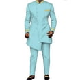 thumbnail image 1 of Dashiki African Clothing for Men 2PCS Long Top and Pants Casual Business Wedding Traditional Clothes, 1 of 5