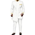 thumbnail image 1 of Dashiki African Clothing for Men 2PCS Long Top and Pants Casual Business Wedding Traditional Clothes, 1 of 5