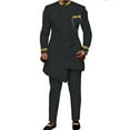 thumbnail image 1 of Dashiki African Clothing for Men 2PCS Long Top and Pants Casual Business Wedding Traditional Clothes, 1 of 5