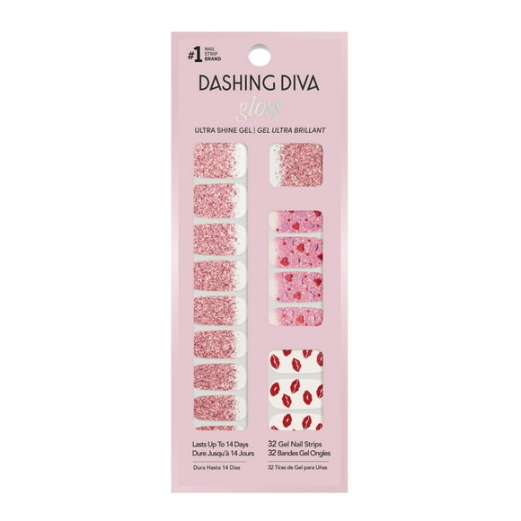 Dashing Diva GLOSS, Gel Nail Polish Strips, Queen Spirit, Includes 32 strips