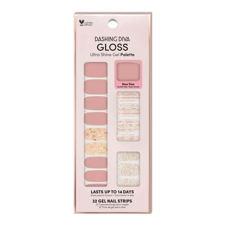 Dashing Diva GLOSS Gel Nail Polish Strips, After Glow, Includes 32 Strips