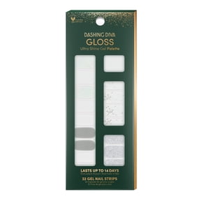 Dashing Diva GLOSS Ultra Shine Gel Palette, Frosted Skates, Holiday Collection, 32ct, Nail Strips