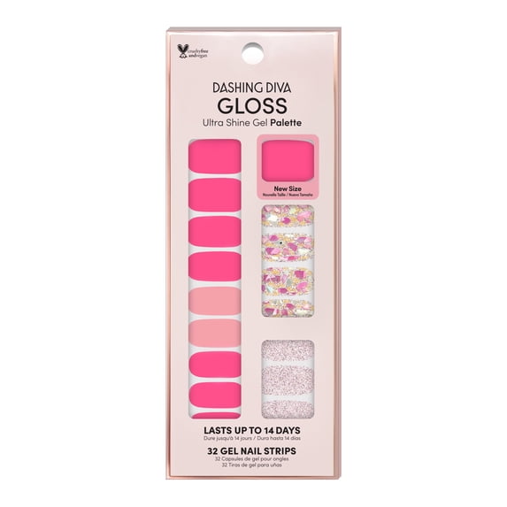 Dashing Diva GLOSS Ultra Shine Gel Palette, Palm Beach, 32ct
