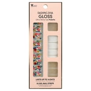 Dashing Diva GLOSS Gel Nail Polish Strips, Wallflower Frenzy, Includes 32 Strips