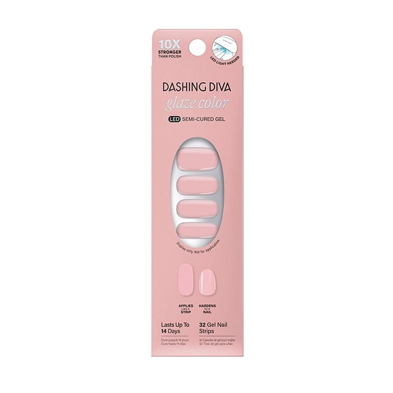 Dashing Diva Glaze Color, Semi-Cured Gel Nail Strips in Aristocrat -  32 Strips