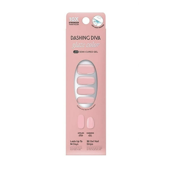 Dashing Diva Glaze Color Semi-Cured Gel Strips, Aristocrat, 32 Count