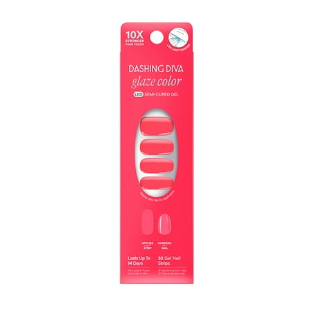 Dashing Diva Glaze Color Semi-Cured Gel Strips, Sonic, 32 Count