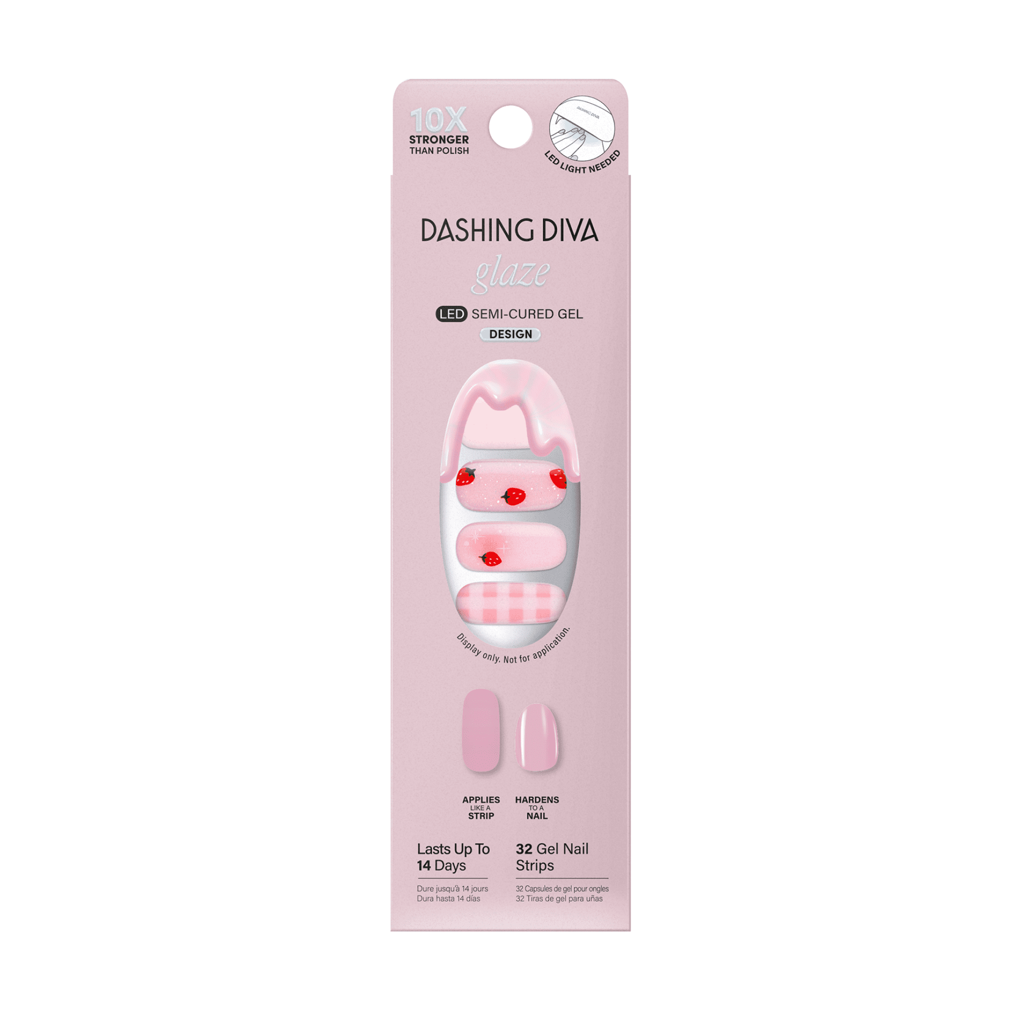 Dashing Diva Glaze Effects Semi-Cured Gel Strips, Central Park Picnic, 32 Count