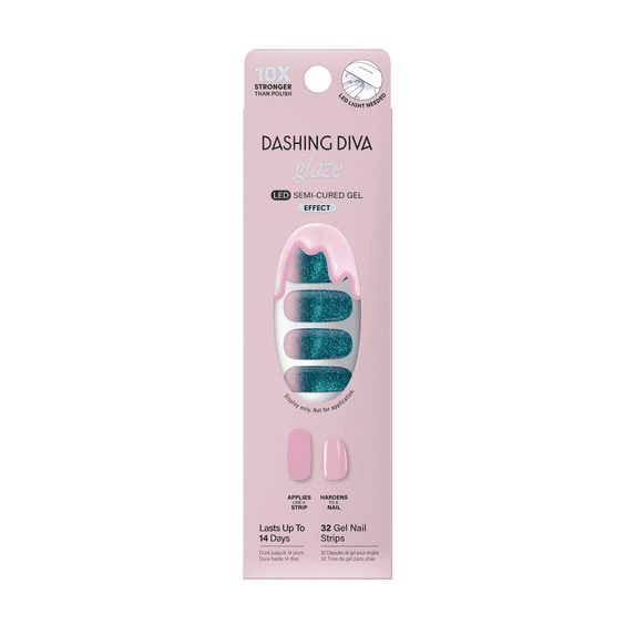 Dashing Diva Glaze Effects Semi-Cured Gel Strips, It's Science Duh, 32 Count