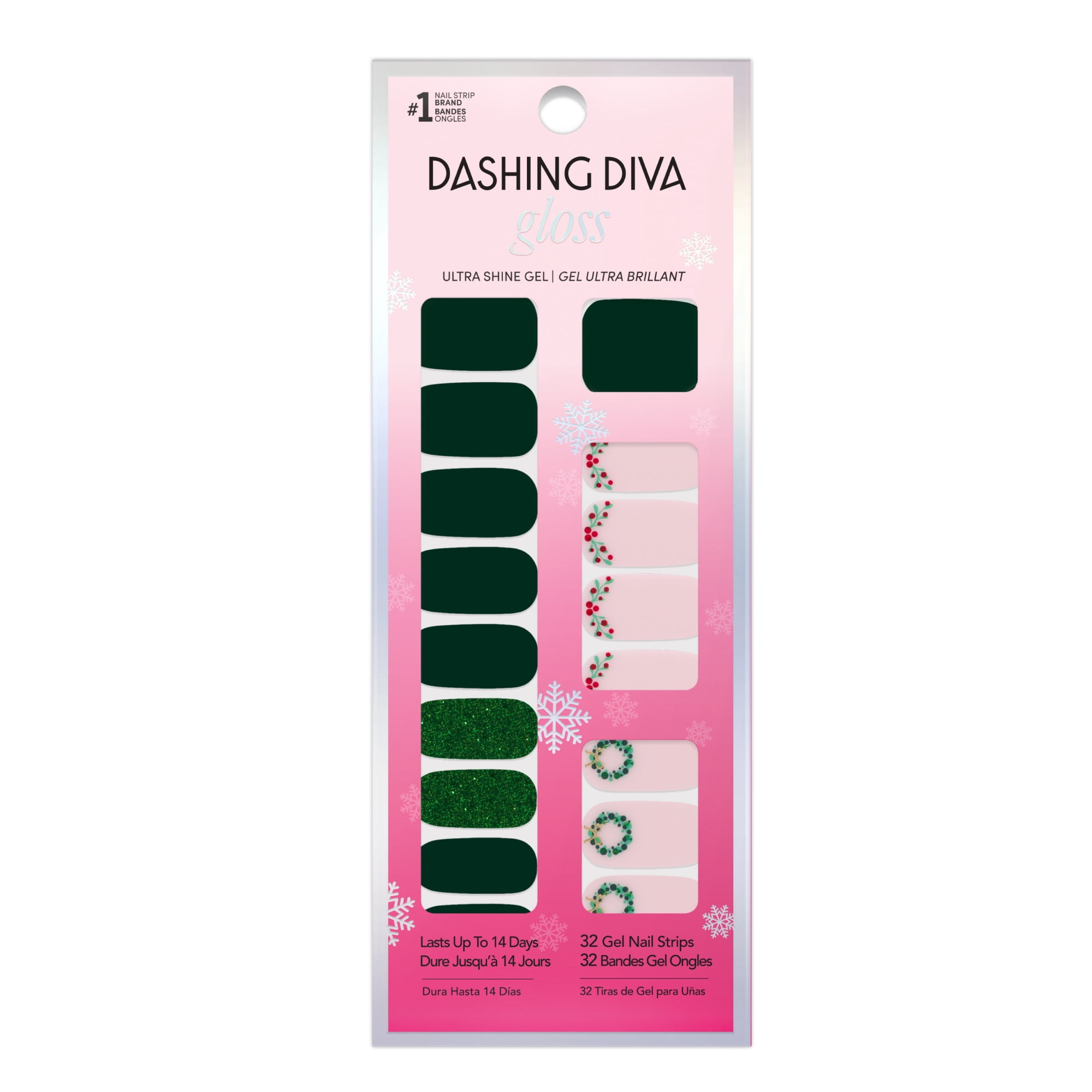 Dashing Diva Gloss Gel Nail Strips, Take a Bough, 32 Count