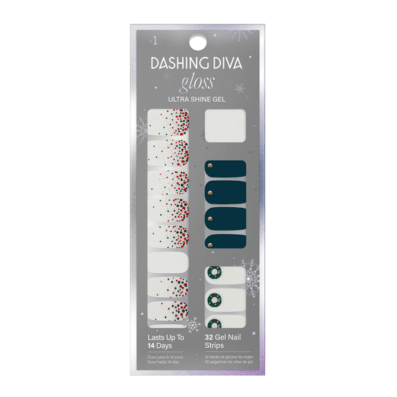 Dashing Diva Gloss Ultra Shine Gel Nail Strips, Celebration Toast, 32 Count