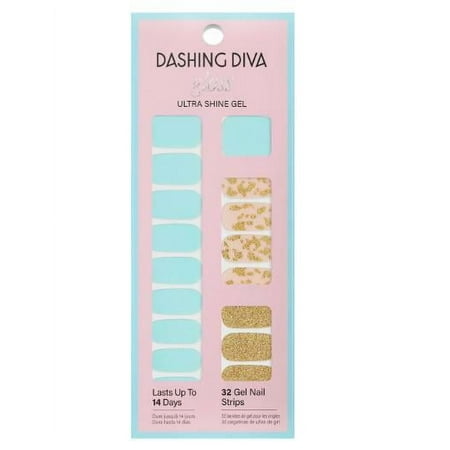 Dashing Diva Gloss Ultra Shine Gel Nail Strips - Denim Spritz