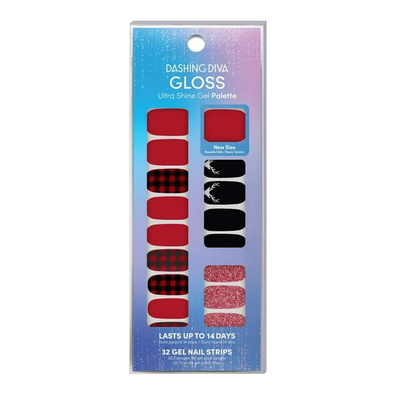 Dashing Diva Gloss Ultra Shine Gel Nail Strips GS299 Plaid All Over