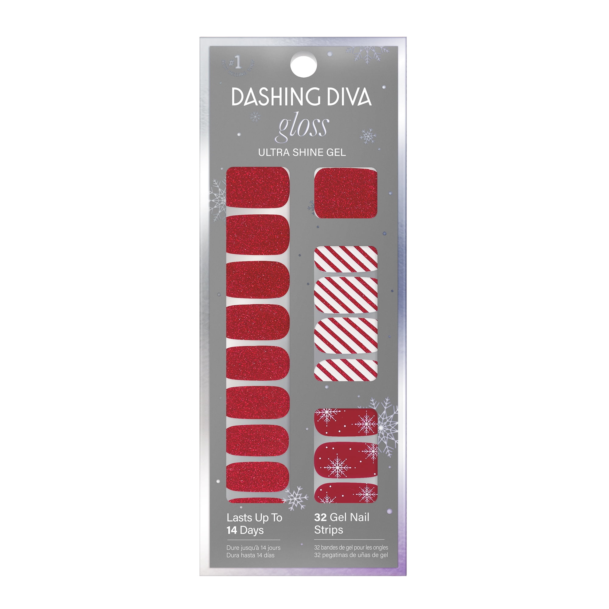 Dashing Diva Gloss Ultra Shine Gel Nail Strips, Mint Whirled, 32 Count