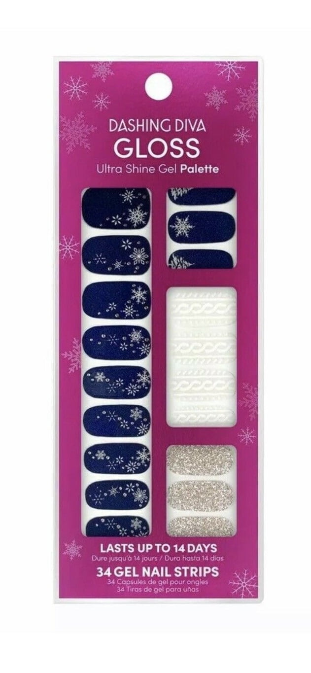 Dashing Diva Gloss Ultra Shine Gel Palette Nail Strips GS151 What a Flake