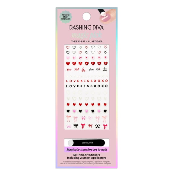 Dashing Diva Magic Pick Nail Art Stickers, Secret Love Letter