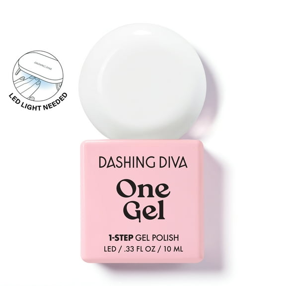 Dashing Diva ONE GEL COLOR, Gel Nail Polish, Marshmallow Sheer, 1 10ml / 0.33 oz