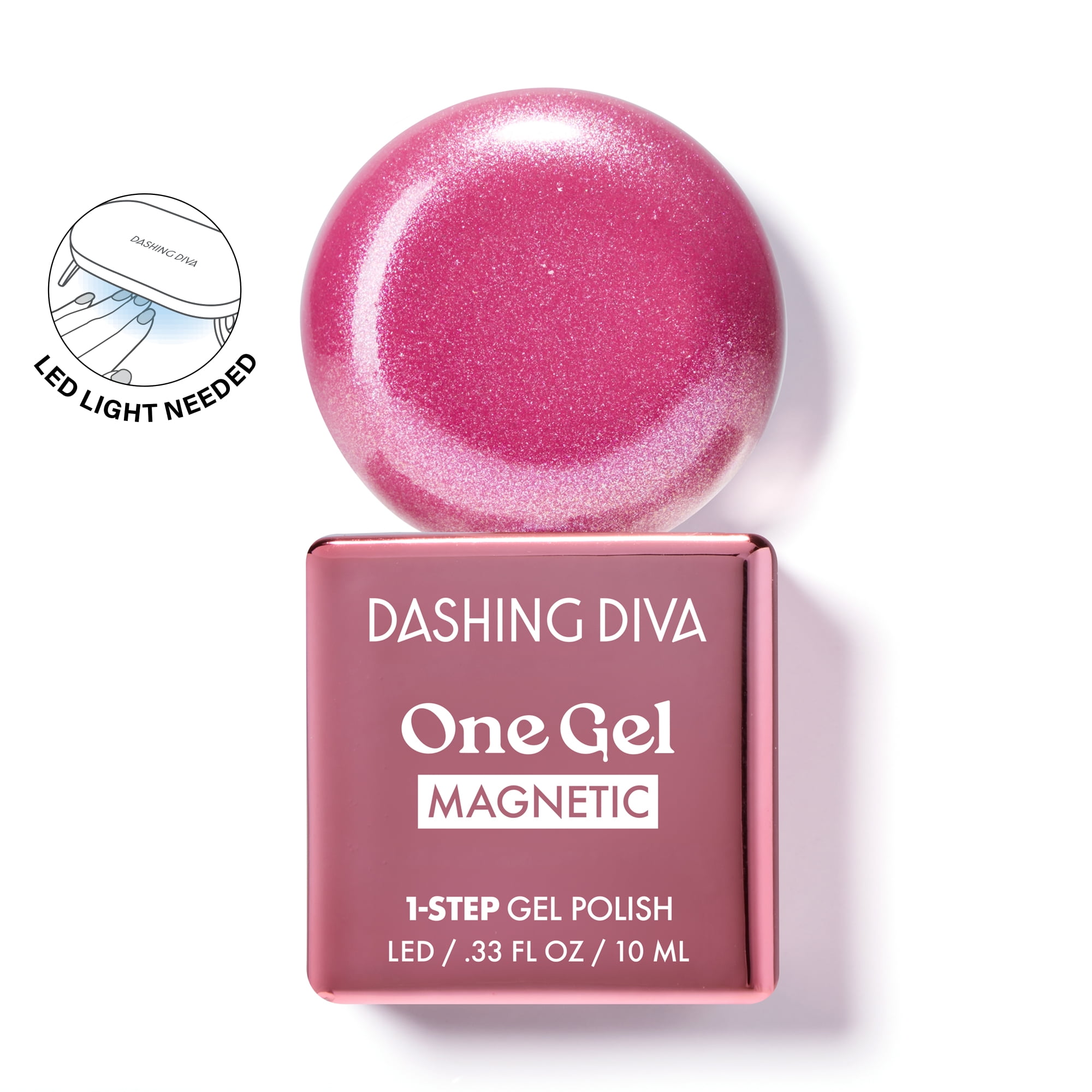 Dashing Diva ONE GEL MAGNETIC, Gel Nail Polish, Villainous, 1 10ml / 0.33 oz
