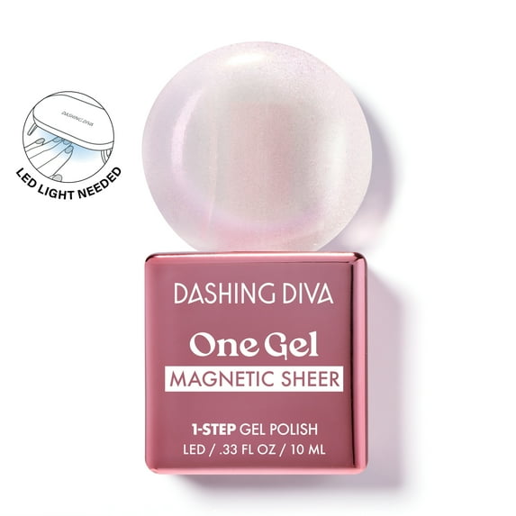 Dashing Diva ONE GEL MAGNETIC TOPPER, Gel Nail Polish, Magnetic Top Coat, Sheer, 1 10ml / 0.33 oz