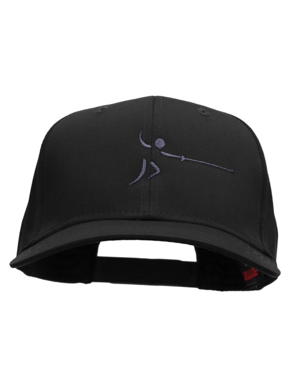 Dashing Fencer Embroidered Cotton Twill Pro Style Cap - Black OSFM