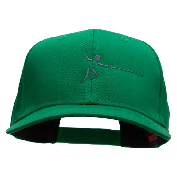 Dashing Fencer Embroidered Cotton Twill Pro Style Cap - Kelly OSFM