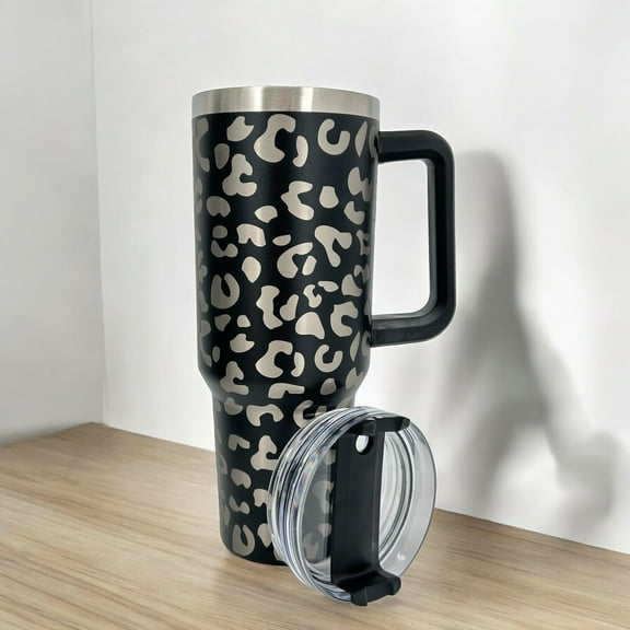 Dashing Nova 40 oz Stainless Steel Tumbler, Double Wall Insulated with Handle and Straw, Black