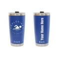thumbnail image 1 of Dashing Nova Personalized Custom Name Tumbler, 20 oz, Blue, Swimmer Motivation, Stainless Steel Water Bottle, 1 of 8