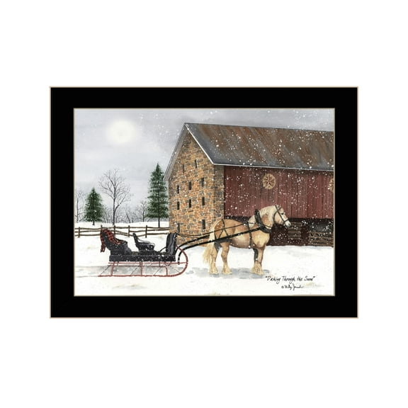 Dashing Though The Snow by Billy Jacobs Print Wall Art Wood Multi-Color