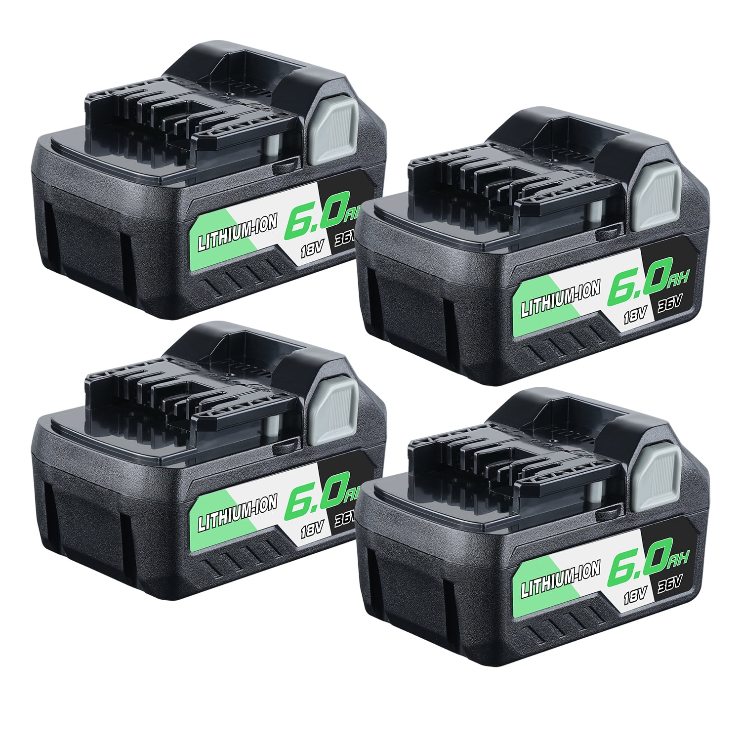 Dasnite 4Pcs 6.0Ah Replacement Battery 36V/18V for Metabo HPT MultiVolt Battery 372121M 371751M BSL36A18 BSL36B18 Cordless Tool Lithium Ion Battery