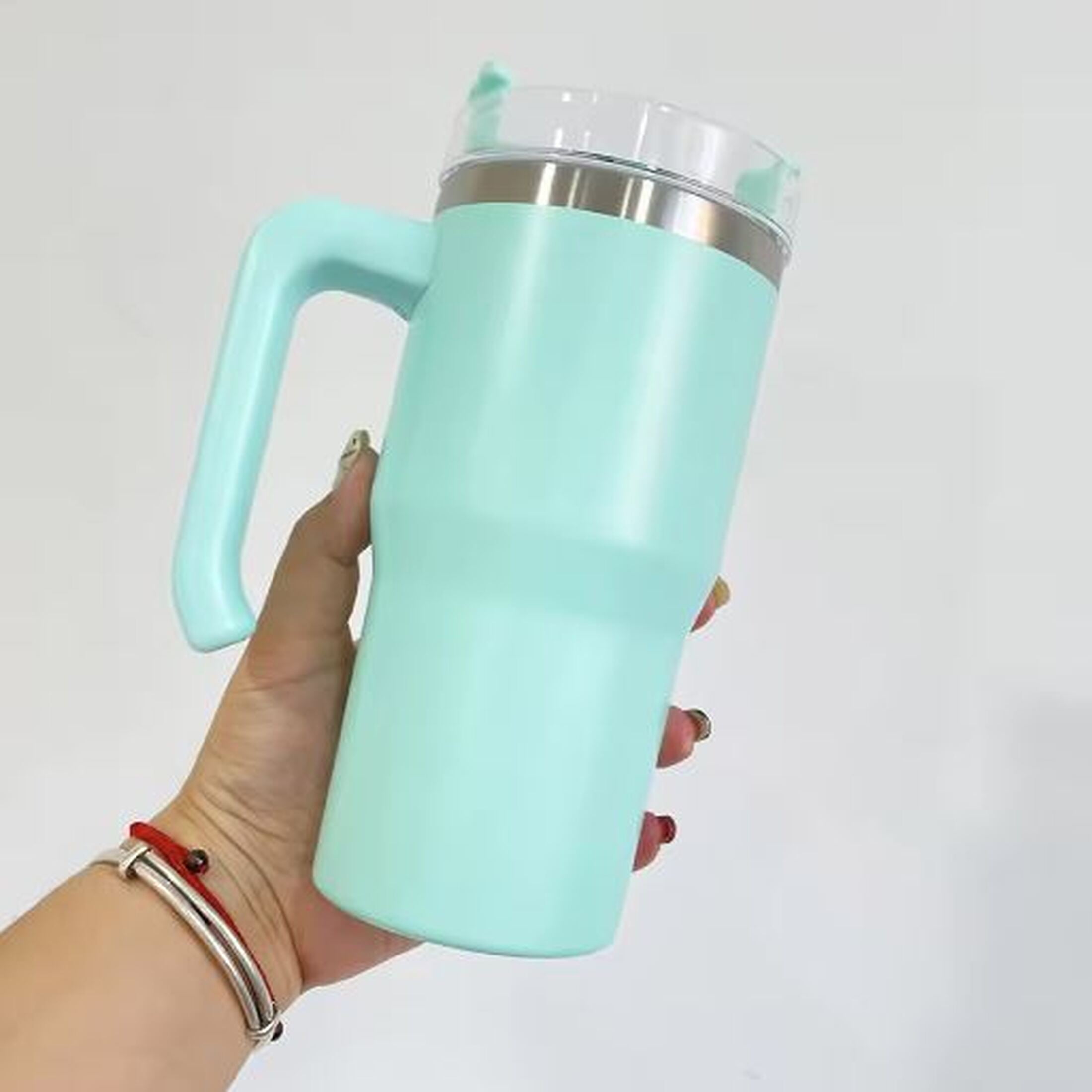 Dasoch 20 oz tumbler with handle Stainless Steel Insulated Travel Mug For Kids-Mint