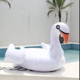 thumbnail image 1 of Dasoch Inflatable Flamingo Pool Float Ride-on Swimming Float-White, 1 of 4