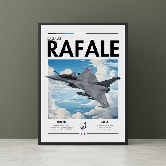 Dassault French Aviation Fighter Jet Wall Decor Unframed Paper Print
