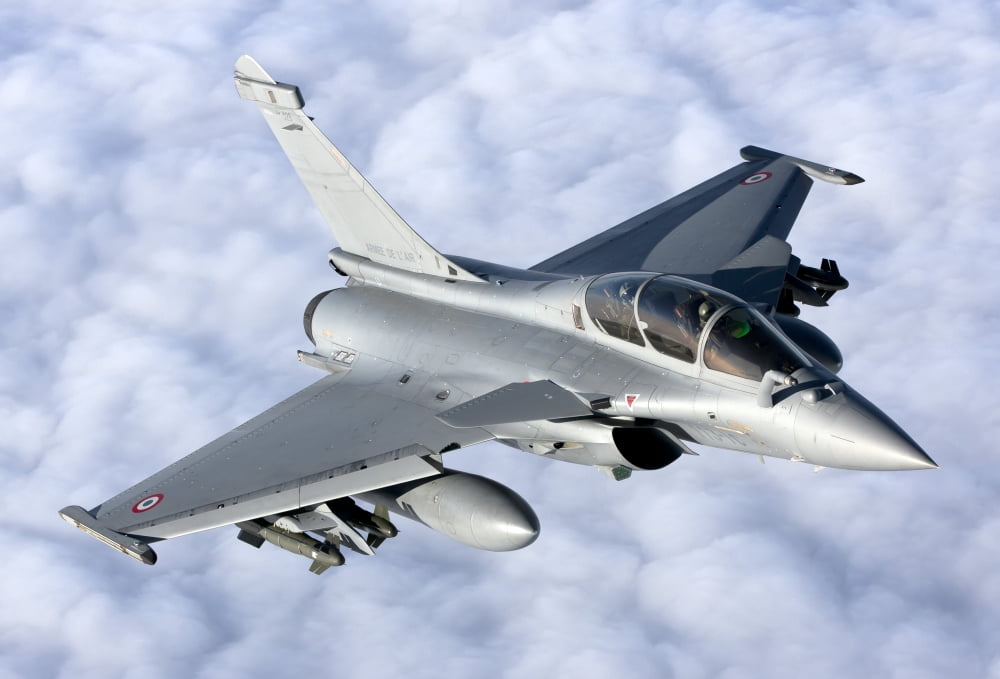 Dassault Rafale B of the French Air Force Canvas Art - Gert KromhoutStocktrek Images (17 x 12)